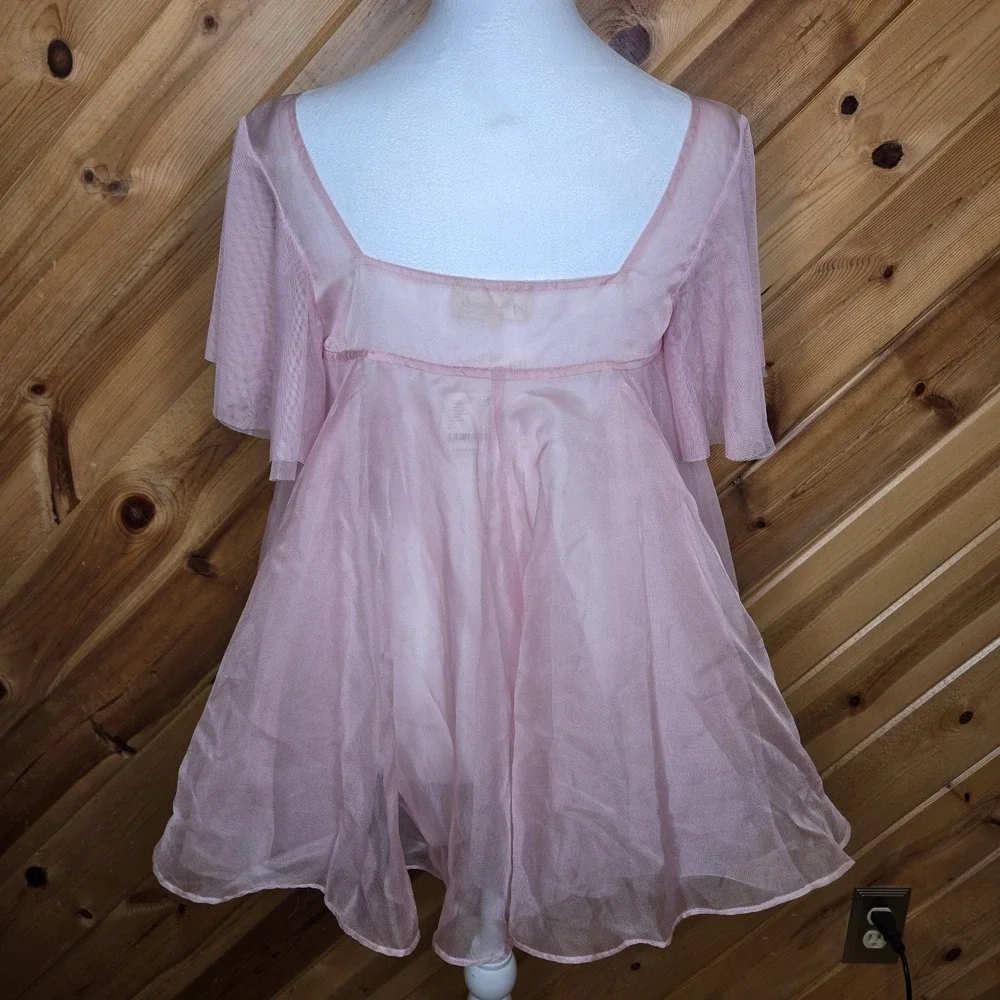 NWT FP Brenda Knight/ Nigel Preston‎ Pale Pink Provence Organza Nylon Top Small